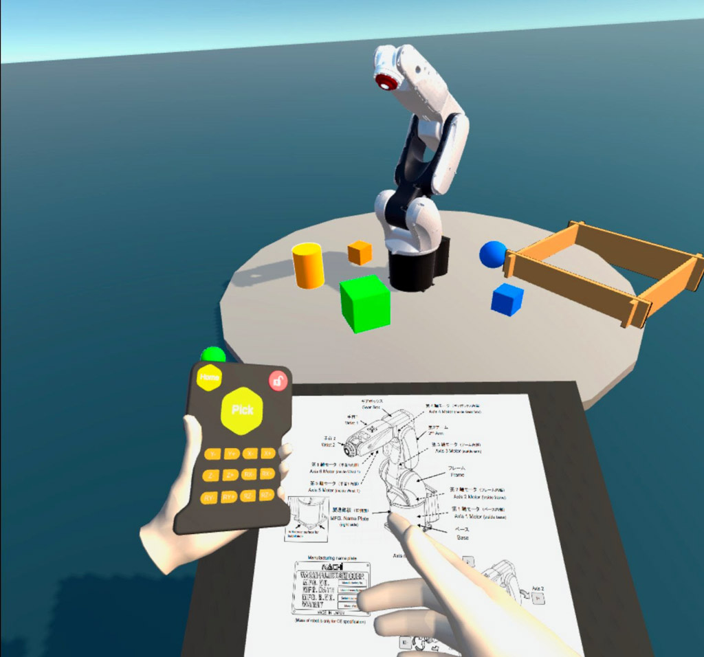 Đào tạo huấn luyện điều khiển cánh tay Robot bằng công nghệ VR