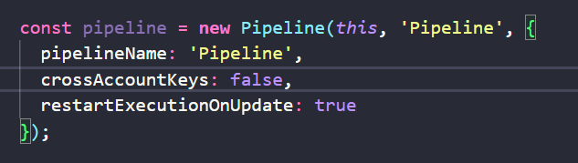 Pipelineの登録のソースは以下の感じです。