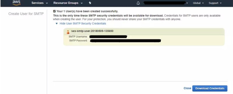 SMTP Username và SMTP Password