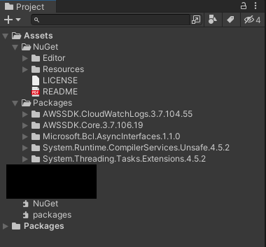 Folder “Packages” chứa các SDK AWS
