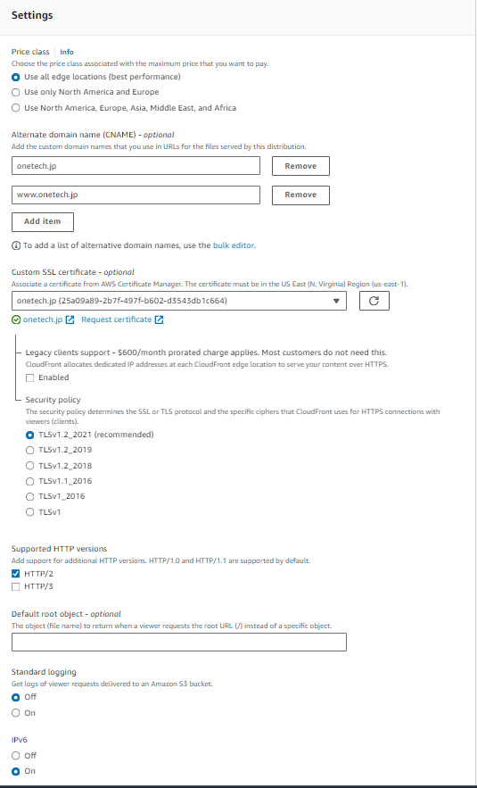 Custom SSL certificate