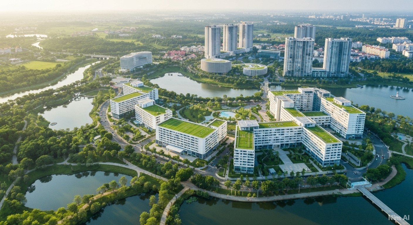 "Khu đô thị sinh thái hoàn chỉnh" của Phú Mỹ Hưng được tạo nên bởi các tiện ích giáo dục, y tế và thương mại