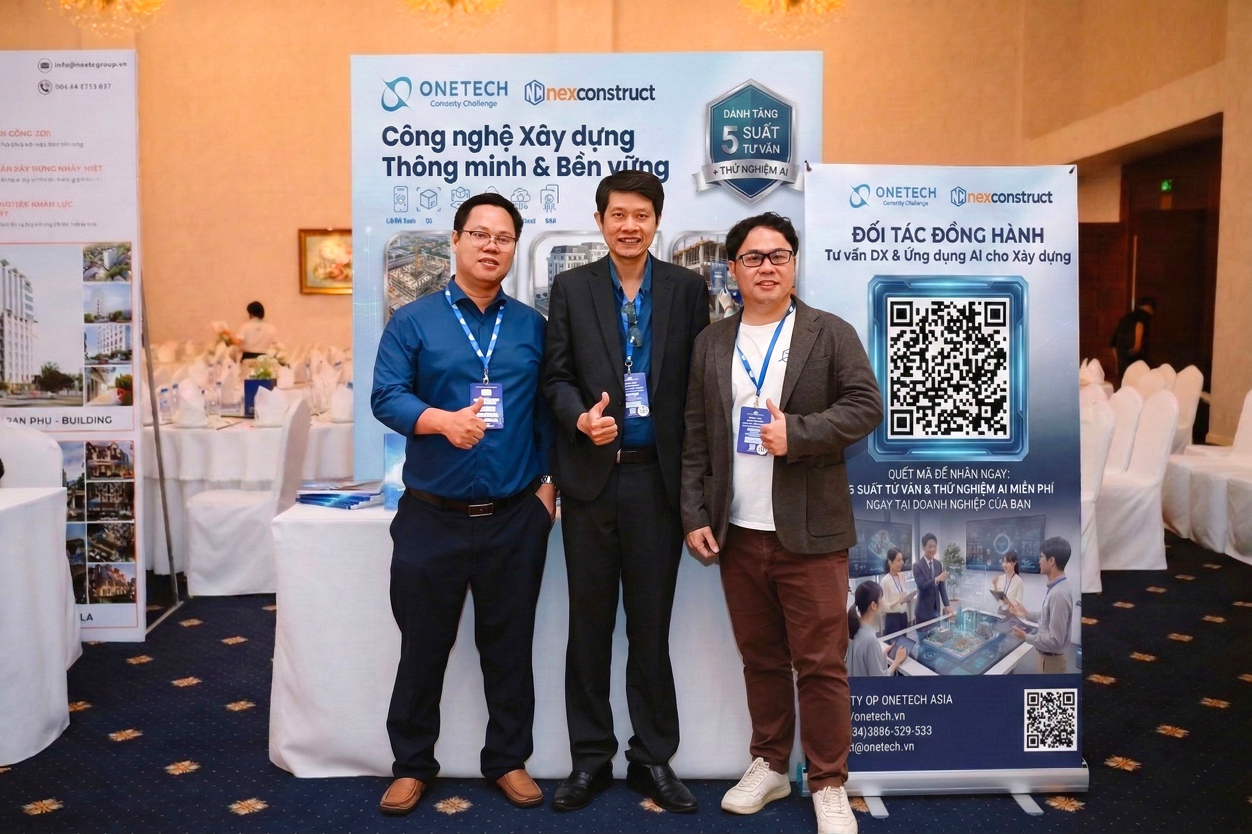 Gian Hàng ONETECH và NEXTCONSTRUCT Trở Thành Tâm Điểm Thu Hút