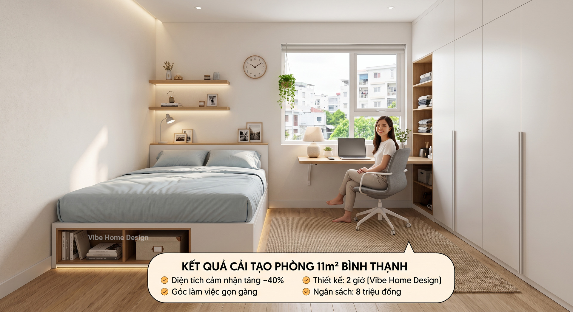 Giường Ottoman Storage — Ngăn chứa nâng thủy lực, ví dụ thực tế